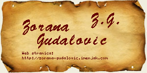 Zorana Gudalović vizit kartica